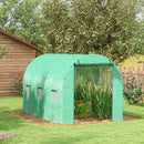 Outsunny Polytunnel Green House With Sprinkler System, Wide Door, 4 X 3(m)