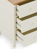 Coxmoor 3 Drawer Chest - Ivory and Oak