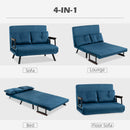 HOMCOM Click Clack 2 Seater Sofa Bed for Living Room, Guest Room