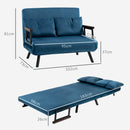 HOMCOM Click Clack 2 Seater Sofa Bed for Living Room, Guest Room
