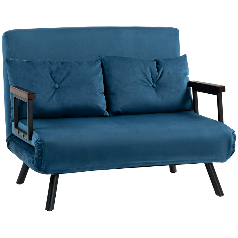 HOMCOM Click Clack 2 Seater Sofa Bed for Living Room, Guest Room