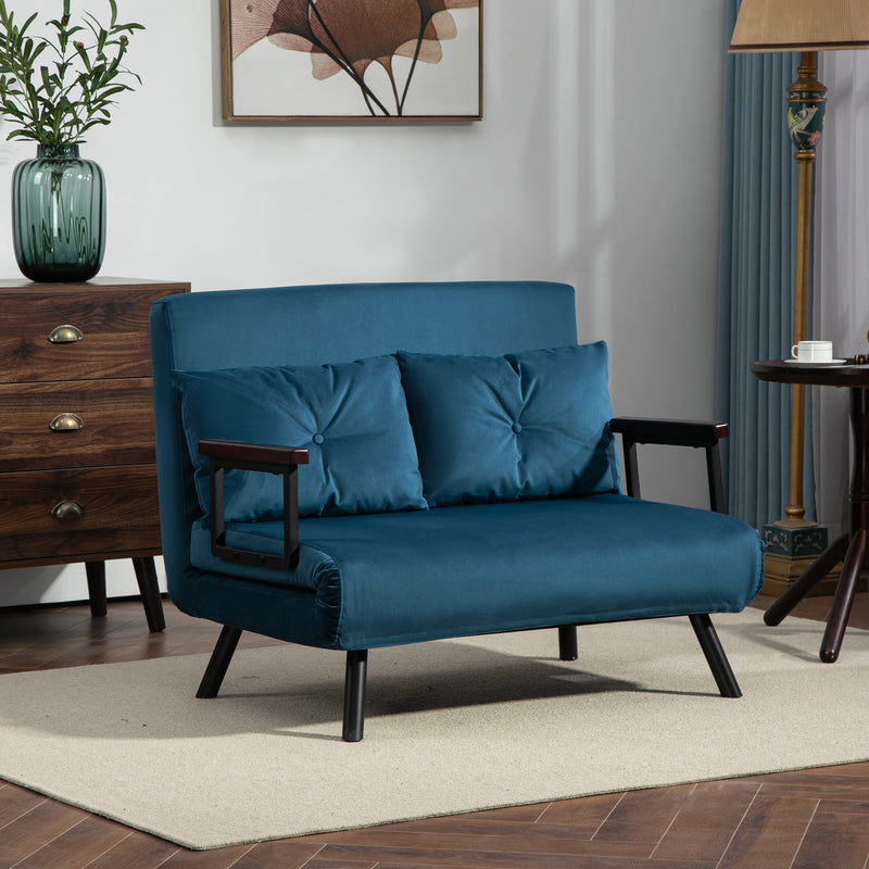 HOMCOM Click Clack 2 Seater Sofa Bed for Living Room, Guest Room