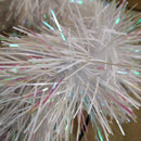 2m x 10cm Festive Tinsel Garland Christmas Tree Decoration Iridescent White
