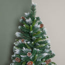 7ft (2.1m) Frosted Glacier Pine Snow Tipped Christmas Tree with Pinecones and 956 Tips