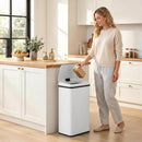 HOMCOM Kitchen Bin with Fast Motion Sensor, 50L Stainless Steel Sensor Bin