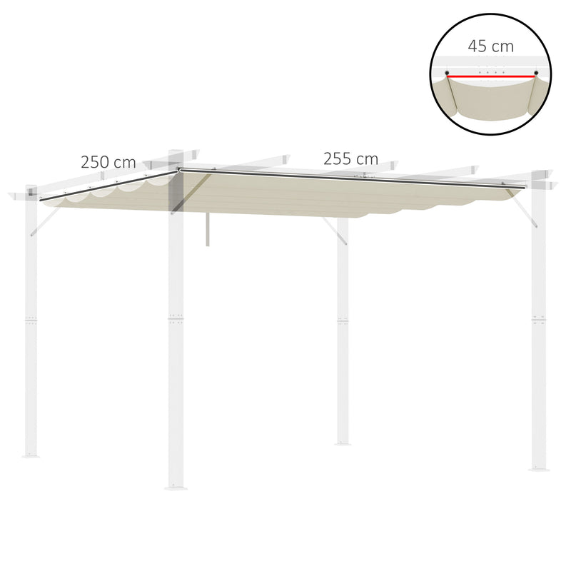 Outsunny Pergola Shade Cover Replacement Canopy for 4 x 3(m) Pergola, Cream