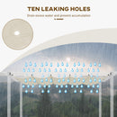 Outsunny Pergola Shade Cover Replacement Canopy for 4 x 3(m) Pergola, Cream