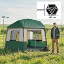 Outsunny Camping Tent 3000mm Waterproof 4-6  Person Green
