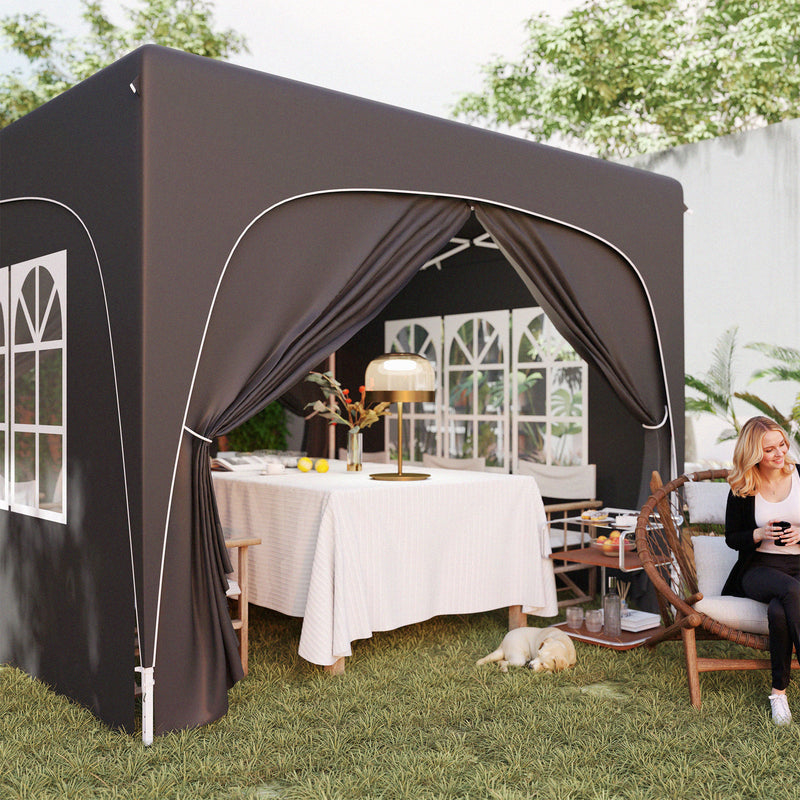Outsunny 3 x 3(m) UPF50+ Pop Up Gazebo with Sides and Carry Bag