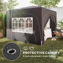 Outsunny 3 X 3(m) UPF50+ Pop Up Gazebo With Sides And Carry Bag