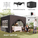 Outsunny 3 X 3(m) UPF50+ Pop Up Gazebo With Sides And Carry Bag