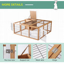 PawHut Rabbit Hutch, Guinea Pig House Outdoor Cage w/Openable Top, Yellow
