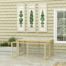 PawHut Rabbit Hutch, Folding Wooden Rabbit Run With Openable Top, Natural