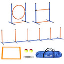 PawHut 4 Pcs Dog Agility Training Equipment, Dog Outdoor Games w/ Carry Bag