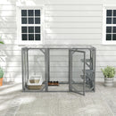 PawHut 71"Wooden Cat House with 3 Platforms, Large Door for Multiple Cats