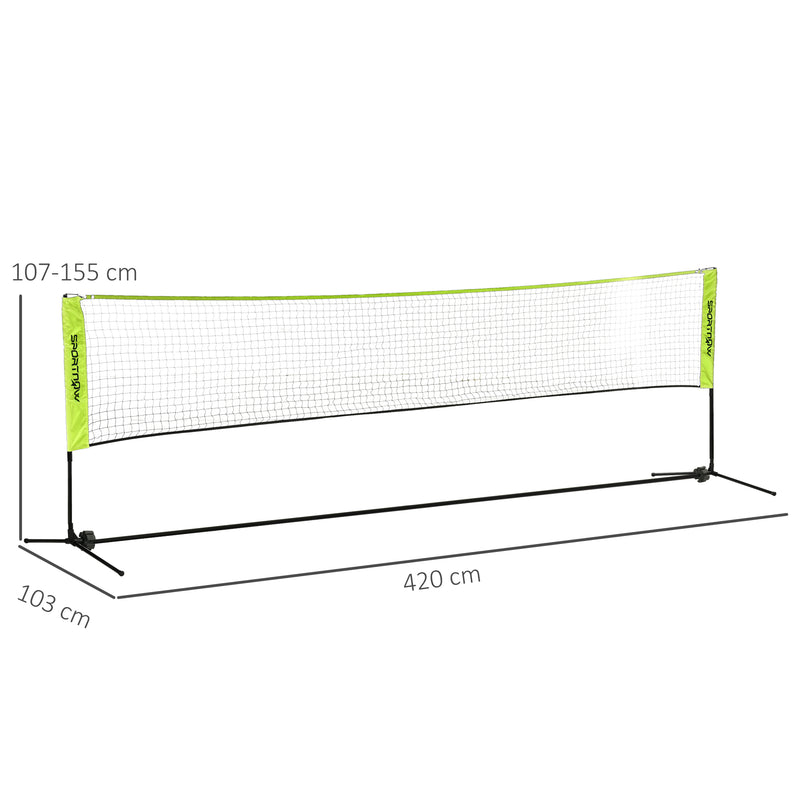 SPORTNOW 4m Badminton Net, Adjustable Sports Net For Tennis, Volleyball