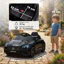 AIYAPLAY Kids Electric Car Licensed Mercedes AMG, 12V Ride On Car, Black