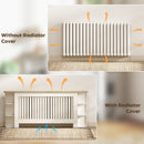 HOMCOM Vertical Slatted Heater Cover for Living Room, White