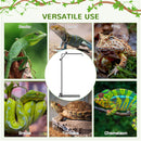 86-129Hcm PawHut Reptile Lamp Stand, Adjustable Lamp Holder w/ Base, Hook