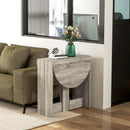 HOMCOM Folding Dining Table Foldable Drop Leaf Dinner Table For Kitchen Grey