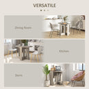 HOMCOM Folding Dining Table Foldable Drop Leaf Dinner Table For Kitchen Grey