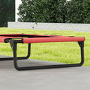 PawHut Raised Dog Bed with Breathable Mesh for S & M Dogs, Red