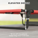 PawHut Raised Dog Bed with Breathable Mesh for S & M Dogs, Red