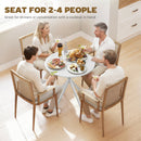 HOMCOM 80cm Round Dining Table, Industrial Kitchen Table With Steel Legs