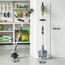 Outsunny Cordless Tiller, 18V Garden Rotavator with 2 x 4Ah Batteries