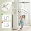 HOMCOM Slim Bathroom Storage Unit with Tilt-Out Laundry Cabinet Drawer White