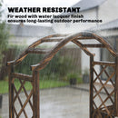 Outsunny Wooden Garden Arch With 2 Planter Boxes, Decorative Garden Arbor