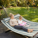 Outsunny Outdoor Hammock with Stand Detachable Pillow, 120kg Capacity, Green