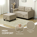 HOMCOM Modular Sectional Sofa with Storage, 2 Seater Sofa Set