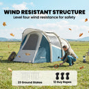 Outsunny Inflatable Camping Tent W/ Air Pump, 2-3 Person Blow Up Tent Green