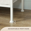 HOMCOM Boucle Chest of Drawers, 2 USB & 2 AC Ports, 8 Drawers Dresser