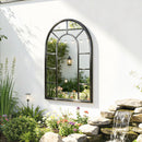 Outsunny Arched Mirror, Decorative Wall Mirrors, Black