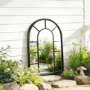 Outsunny Arched Mirror, Decorative Wall Mirrors, Black