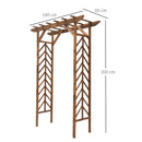 Outsunny Wooden Garden Arbor, Arch Trellis For Climbing Vines