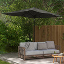 Outsunny 2 X 3(m) Garden Parasol Rectangular Market Umbrella W/ Crank - Brown/Beige/Black/Grey