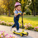AIYAPLAY Electric Scooter For Kids, 3 Wheel Foldable Kids Scooter, Yellow