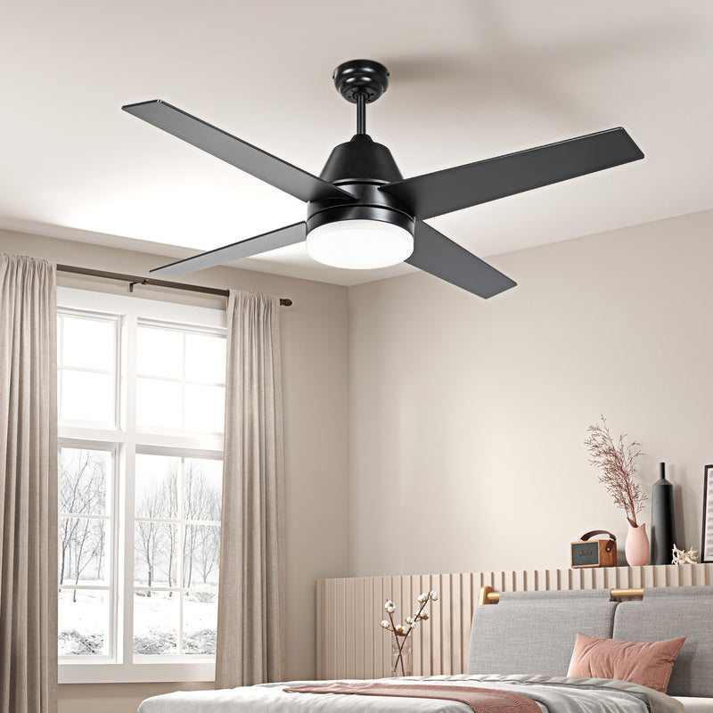 HOMCOM Mounting Reversible Ceiling Fan with Light, Remote