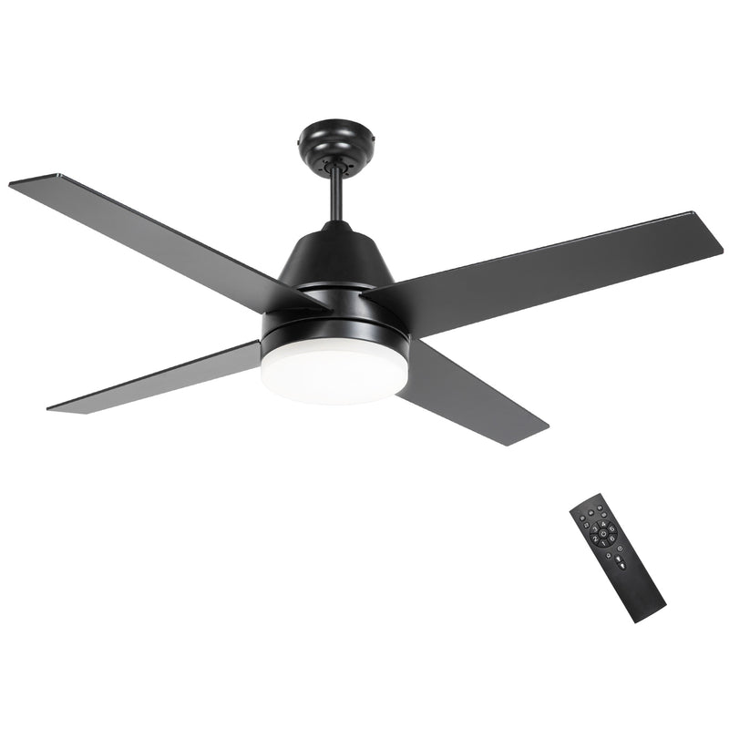 HOMCOM Mounting Reversible Ceiling Fan with Light, Remote