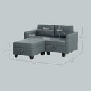 HOMCOM Modular Sectional Sofa with Storage, 2 Seater Sofa Set
