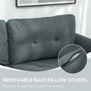 HOMCOM Modular Sectional Sofa with Storage, 2 Seater Sofa Set