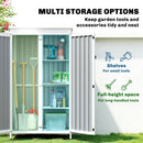 Outsunny Outdoor Storage Cabinet With Removable Shelves, White And Black