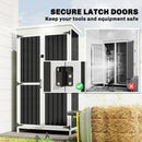 Outsunny Outdoor Storage Cabinet With Removable Shelves, White And Black