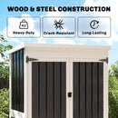 Outsunny Outdoor Storage Cabinet With Removable Shelves, White And Black