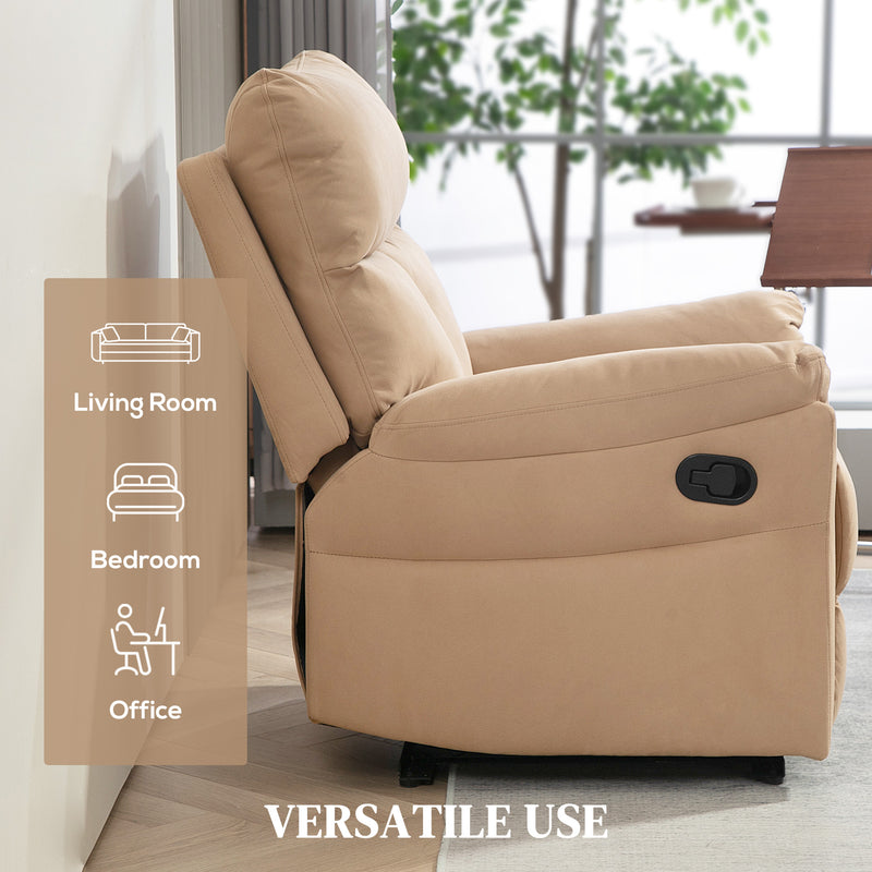 HOMCOM Recliner Armchair, Reclining Chair with Adjustable Leg Rest