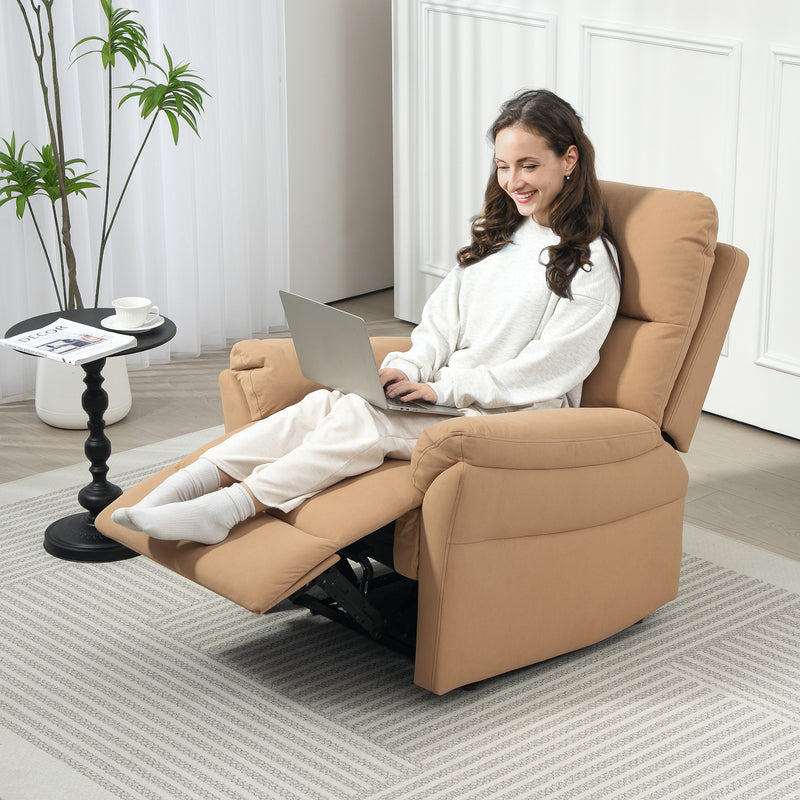 HOMCOM Recliner Armchair, Reclining Chair with Adjustable Leg Rest