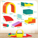 AIYAPLAY Kids Soft Play Set, 10PCs Soft Play Equipment For Toddlers